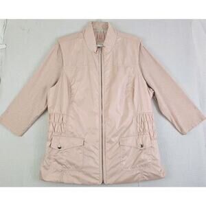 Zenergy by Chico's ~Size 4 (US 20)~ Light Pink/Silver 2 Pc. Vest+Top 3/4 Sleeve